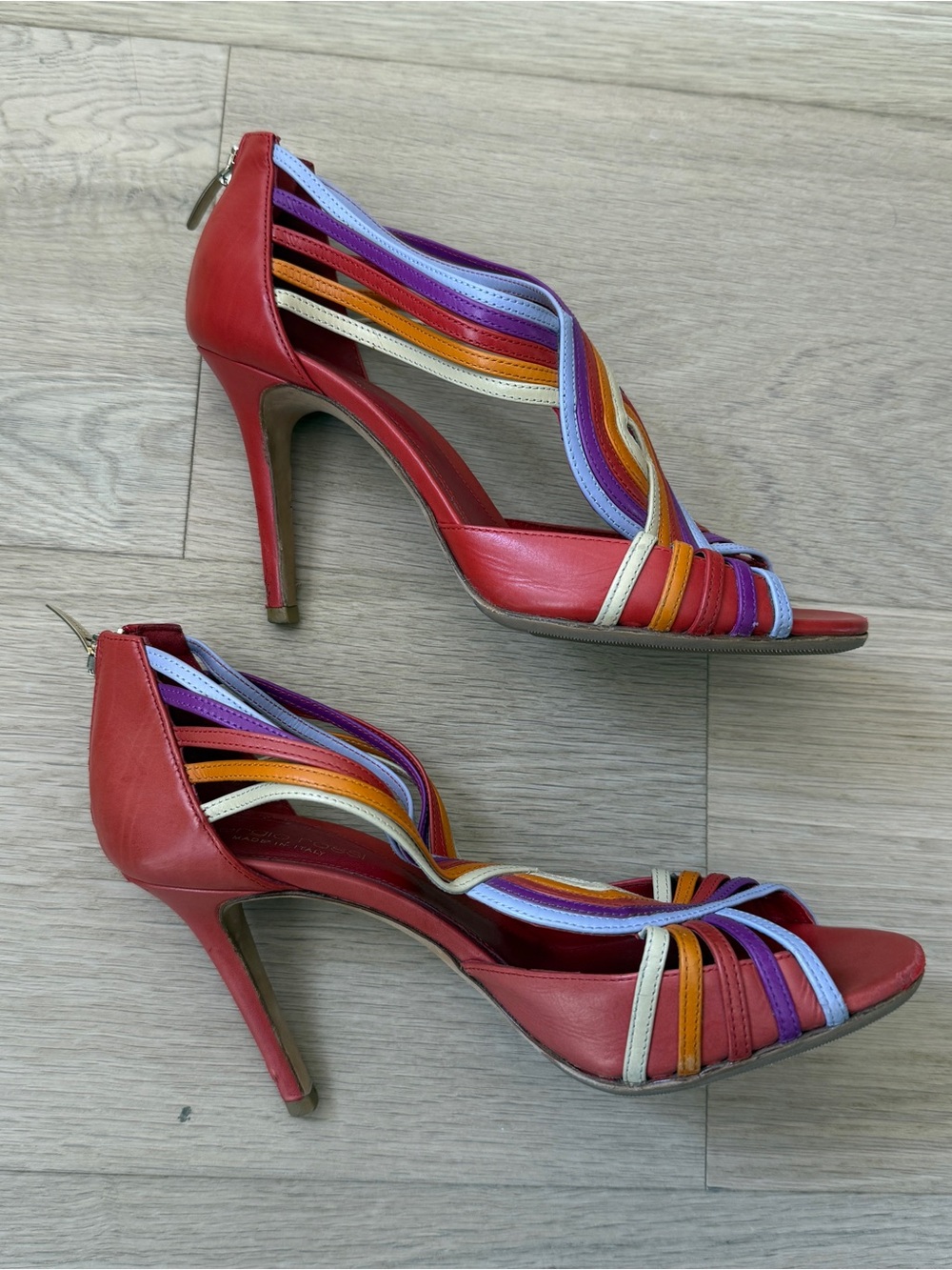 Vintage Sergio Rossi Colorful Heels - Picture 4 of 7